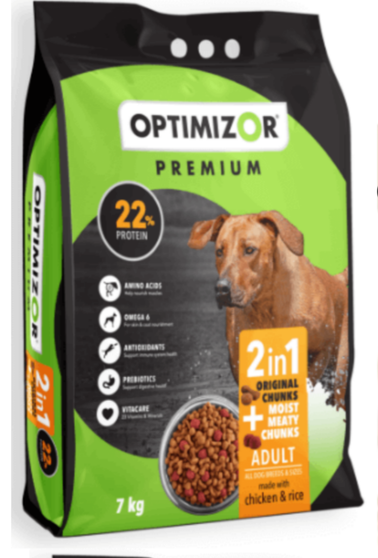 Optimizor Premium Adult 2in1 Moisty Meaty Chunks 7kg - Juicy Pet Supplies