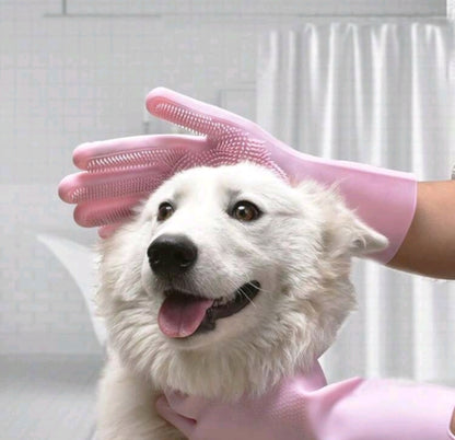 1 pair of pet bath gloves - Juicy Pet Supplies